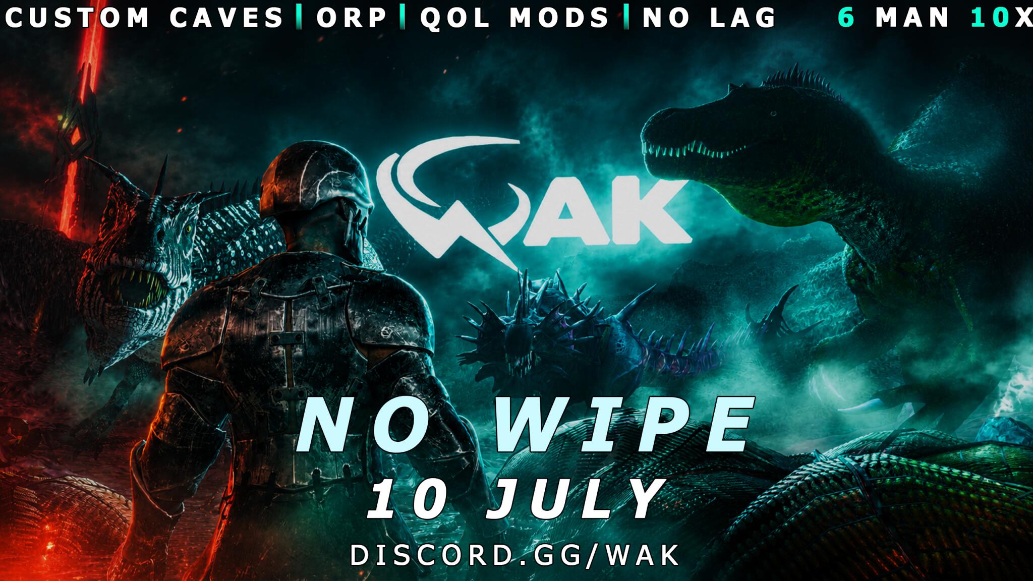 Discovery splash banner for WAK NOWIPE Discord server