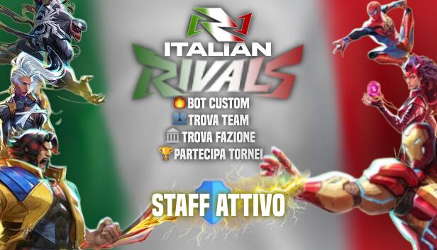 Discovery splash banner for ITALIANRIVALS - Marvel Rivals Italia Discord server