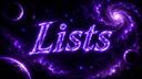 Discovery splash banner for Lists™ #/listup Discord server