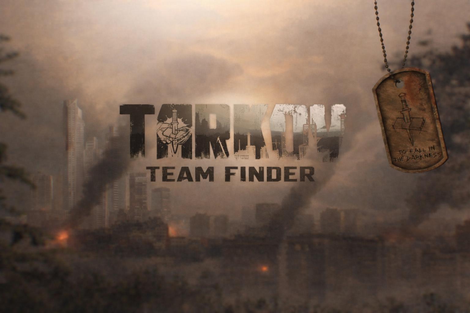 Discovery splash banner for Tarkov Team Finder Discord server