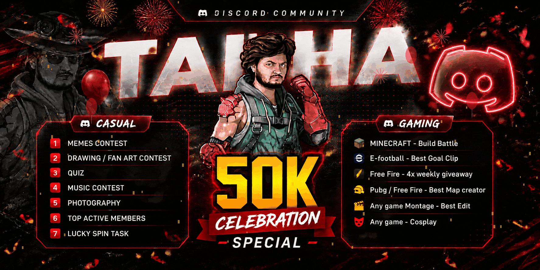 Discovery splash banner for Gaming With TALHA Discord server